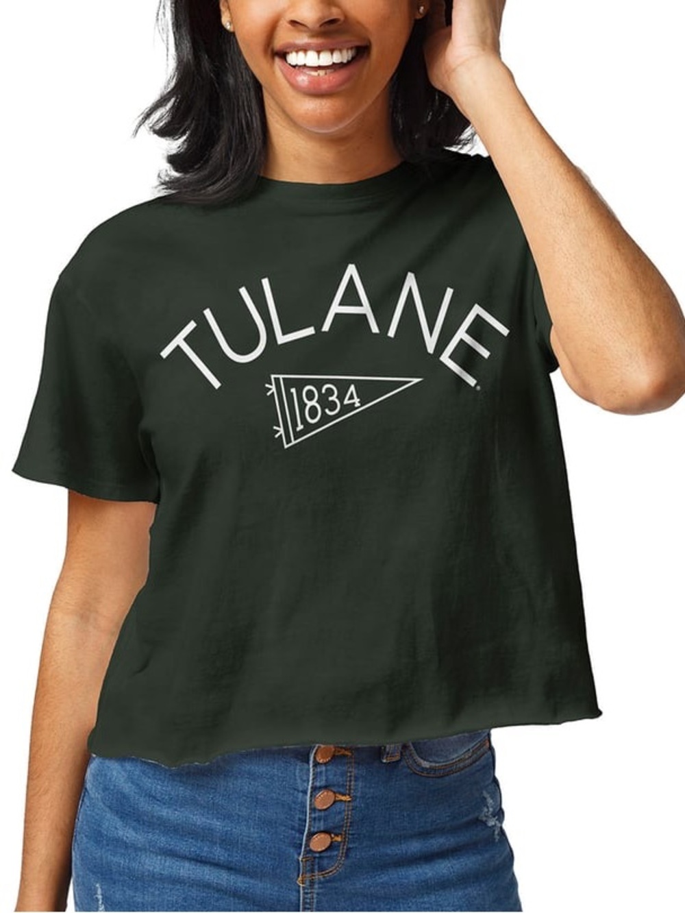 Tulane Green Wave Women's Cropped Tee